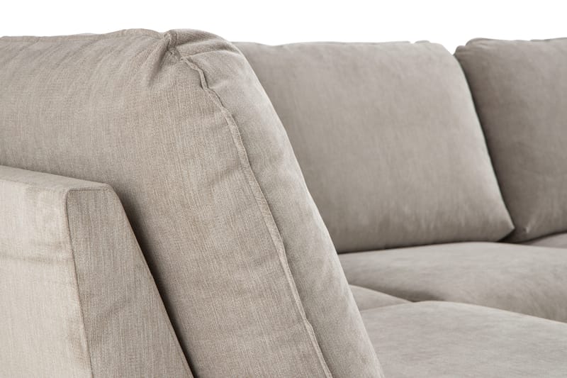 Trend Lyx 4-seters Venstrevendt U-formet Sofa med Divan og Sjeselong i Stoff - Beige - Møbler - Sofaer - U-sofa