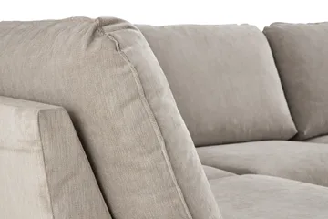 Trend Lyx 4-seters Venstrevendt U-formet Sofa med Divan og Sjeselong i Stoff - Beige - Møbler - Sofaer - U-sofa