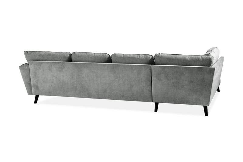 Trend Lyx 4-seters Venstrevendt U-formet Sofa med Divan og Sjeselong i Stoff - Grå - Møbler - Sofaer - U-sofa