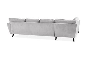 Trend Lyx 4-seters Venstrevendt U-formet Sofa med Divan og Sjeselong i Stoff - Lys grå - Møbler - Sofaer - U-sofa