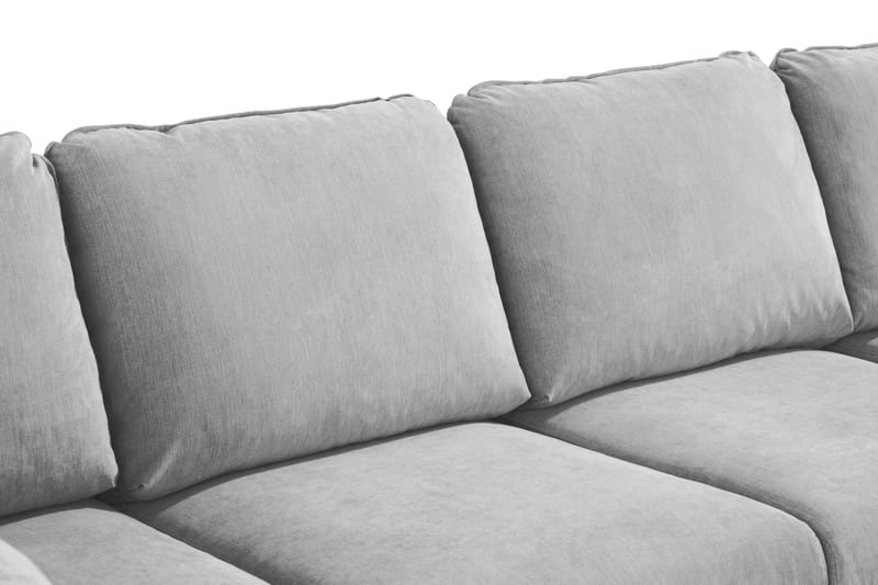 Trend Lyx 4-seters Venstrevendt U-formet Sofa med Divan og Sjeselong i Stoff - Lys grå - Møbler - Sofaer - U-sofa