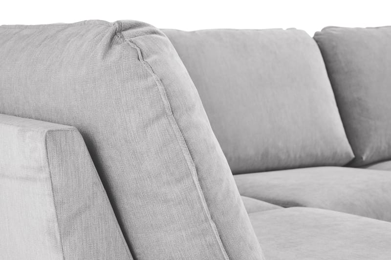 Trend Lyx 4-seters Venstrevendt U-formet Sofa med Divan og Sjeselong i Stoff - Lys grå - Møbler - Sofaer - U-sofa
