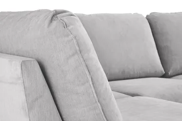 Trend Lyx 4-seters Venstrevendt U-formet Sofa med Divan og Sjeselong i Stoff - Lys grå - Møbler - Sofaer - U-sofa