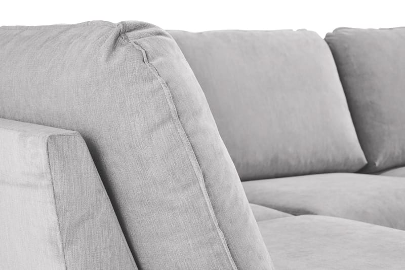 Trend Lyx 4-seters Venstrevendt U-formet Sofa med Divan og Sjeselong i Stoff - Lys grå - Møbler - Sofaer - U-sofa
