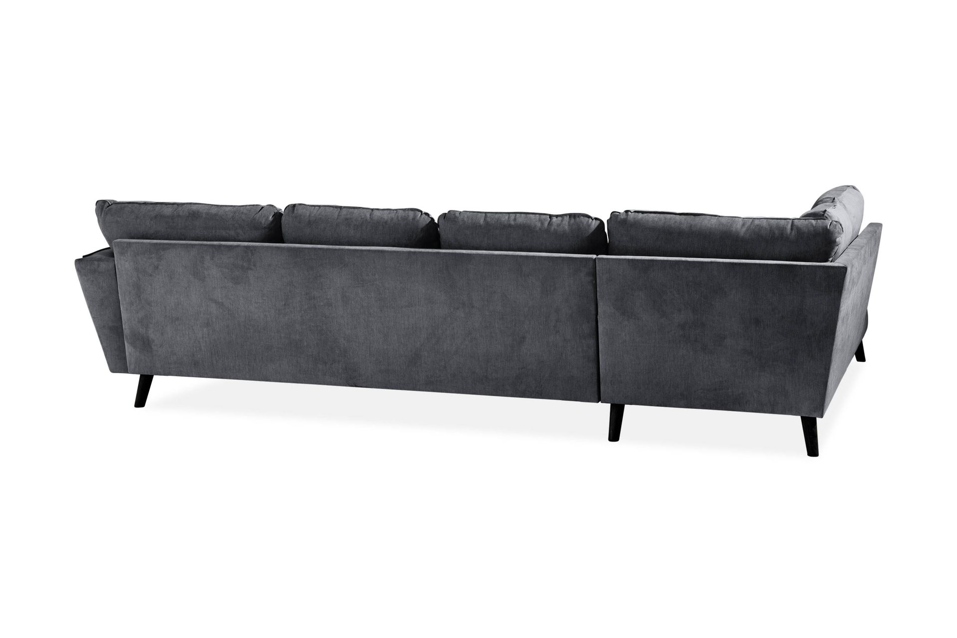 Trend Lyx 4-seters Venstrevendt U-formet Sofa med Divan og Sjeselong i Stoff - Mørk grå - Møbler - Sofaer - U-sofa