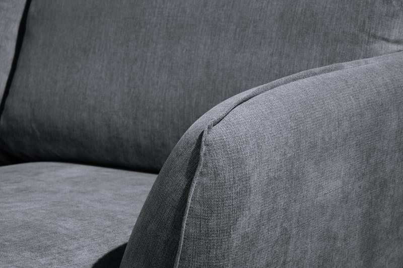 Trend Lyx 4-seters Venstrevendt U-formet Sofa med Divan og Sjeselong i Stoff - Mørk grå - Møbler - Sofaer - U-sofa