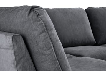Trend Lyx 4-seters Venstrevendt U-formet Sofa med Divan og Sjeselong i Stoff - Mørk grå - Møbler - Sofaer - U-sofa