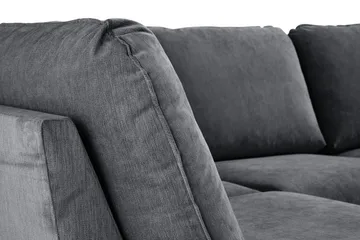 Trend Lyx 4-seters Venstrevendt U-formet Sofa med Divan og Sjeselong i Stoff - Mørk grå - Møbler - Sofaer - U-sofa