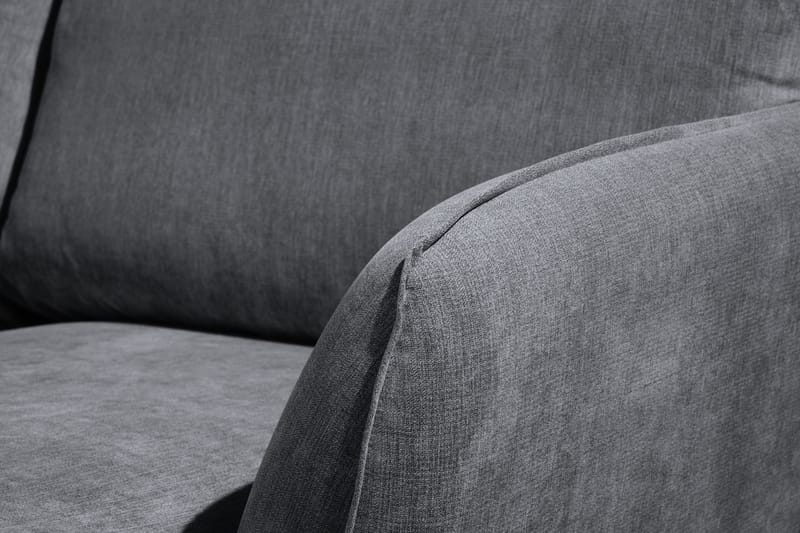 Trend Lyx 4-seters Venstrevendt U-formet Sofa med Divan og Sjeselong i Stoff - Mørk grå - Møbler - Sofaer - U-sofa