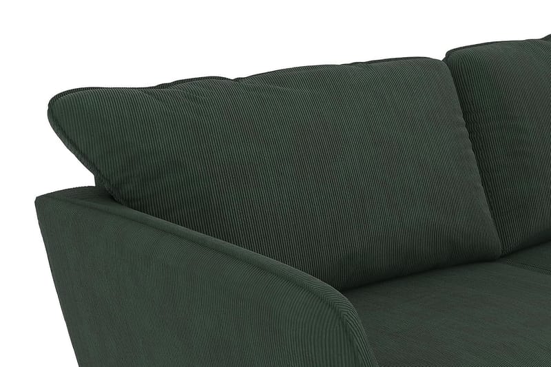 U-Sofa Colt Lyx med Divan Venstre - Mørk grønn Kordfløyel - U-sofa