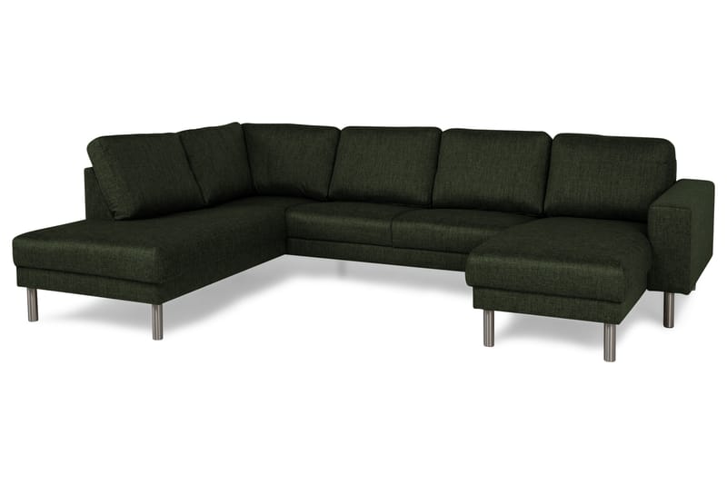 U-sofa Erstavik med Divan Høyre - Grønn - U-sofa