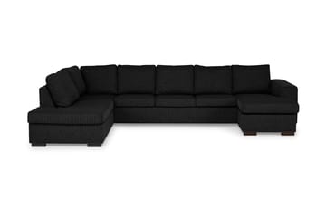 U-sofa Freemont XXL med Divan Høyre - Svart - Møbler - Sofaer - U-sofa