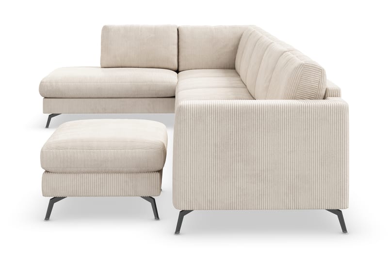 U-sofa Friday Lyx med Sjeselong Venstre - Beige - U-sofa