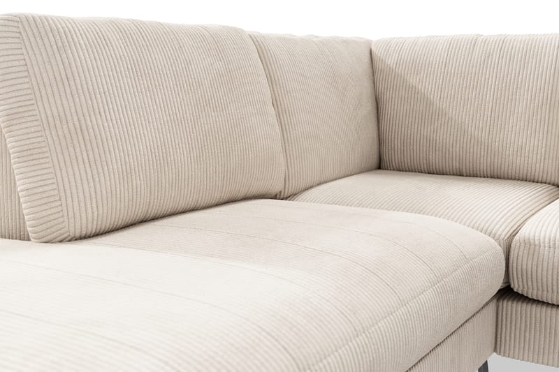 U-sofa Friday Lyx med Sjeselong Venstre - Beige - U-sofa