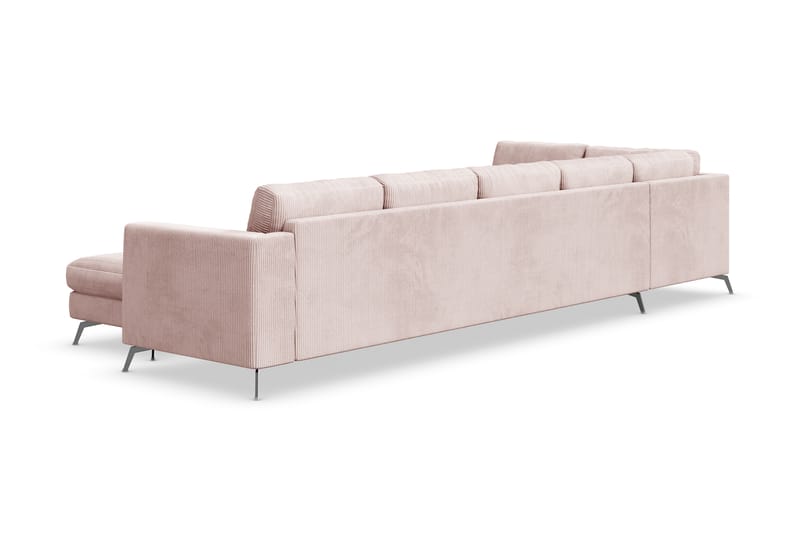 U-sofa Friday Lyx med Sjeselong Venstre - Rosa - U-sofa