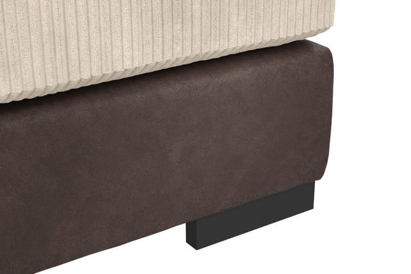 U-Sofa Friday Venstre Bonded Leather Hvit - 4 seters sofa med divan - U-sofa