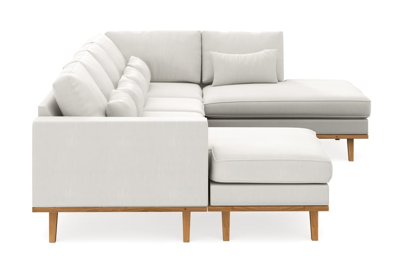 U-Sofa Haga Compact Lin - Beige - 4 seters sofa med divan - U-sofa