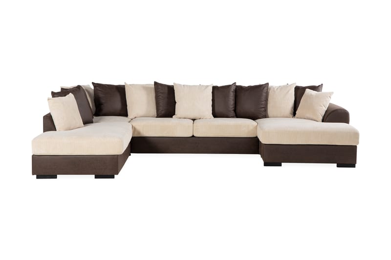 U-Sofa Havanna Divan Højre inkl. Konvoluttputer - 4 seters sofa med divan - U-sofa