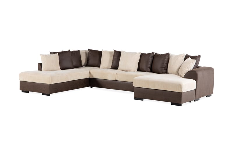 U-Sofa Havanna Divan Højre inkl. Konvoluttputer - 4 seters sofa med divan - U-sofa