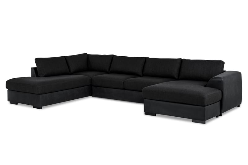 U-Sofa Havanna Divan Højre - Svart - 4 seters sofa med divan - U-sofa