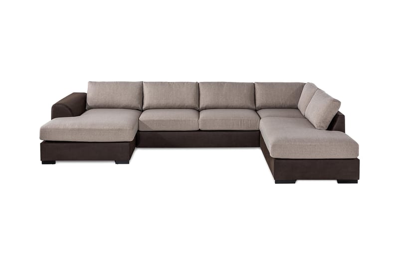 U-Sofa Havanna Divan Venstre - Brun|Beige - 4 seters sofa med divan - U-sofa