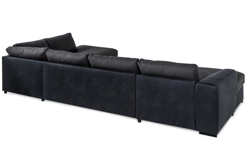 U-Sofa Havanna Divan Venstre - Svart|Grå - 4 seters sofa med divan - U-sofa