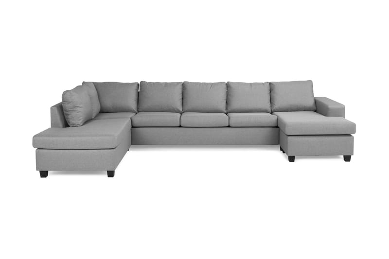 U-sofa Houston Large med Divan Høyre - Grå - U-sofa