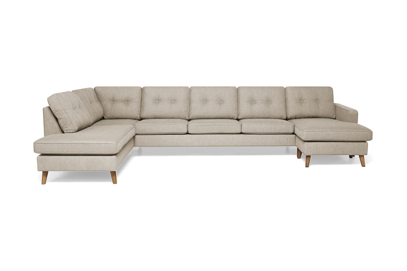 U-sofa Miller Large med Divan Høyre - Beige - U-sofa