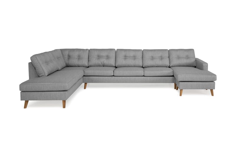 U-sofa Miller Large med Divan Høyre - Grå - U-sofa