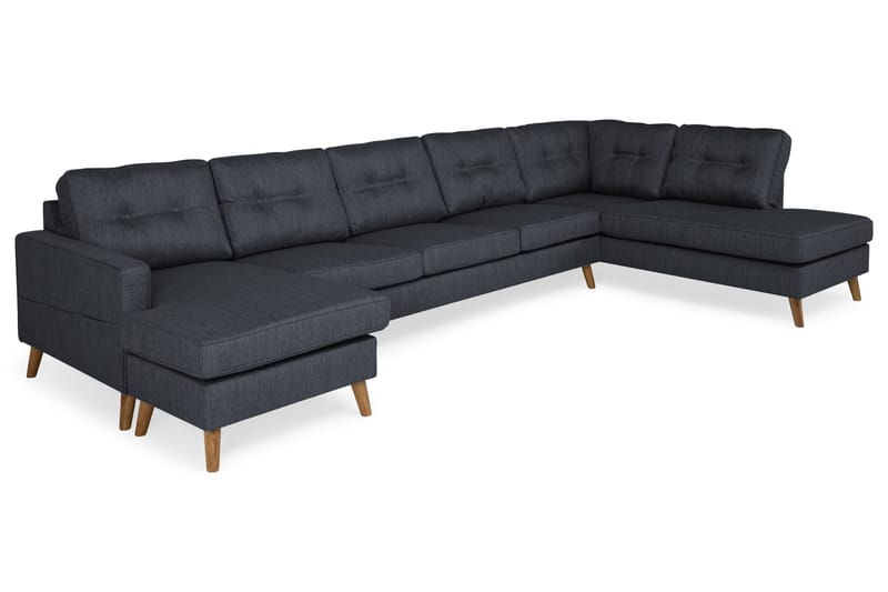 U-sofa Miller Large med Divan Venstre - Mørkblå - U-sofa