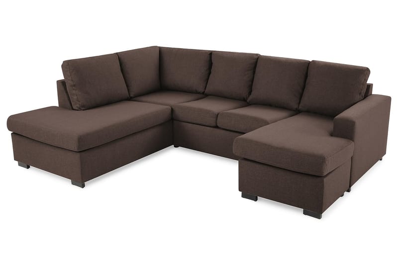 U-sofa Nevada Large Divan Høyre - Brun - U-sofa