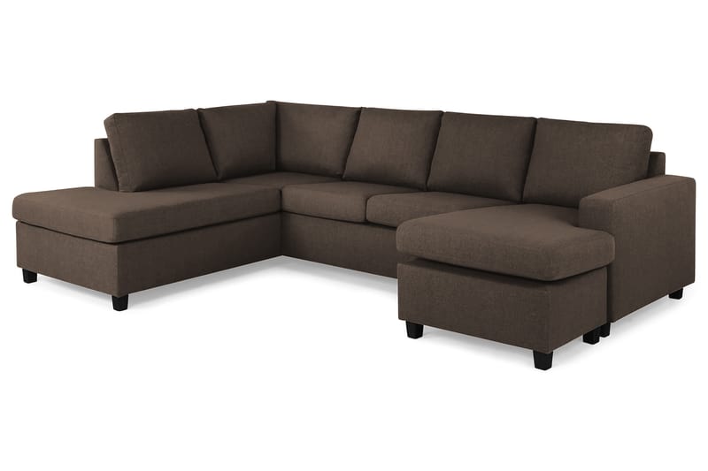 U-sofa Nevada Large Divan Høyre - Brun - U-sofa