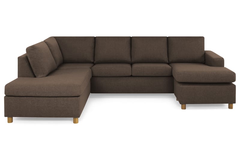 U-sofa Nevada Large Divan Høyre - Brun - U-sofa