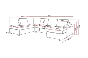 U-sofa Nevada Large Divan Høyre - Mørkblå - Møbler - Sofaer - U-sofa