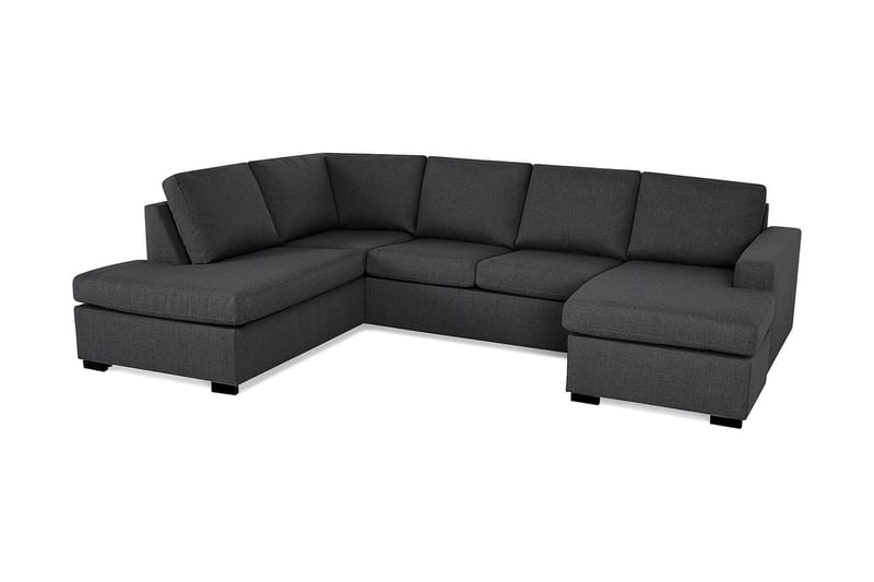 U-sofa Nevada Large Divan Høyre - Mørkgrå - U-sofa