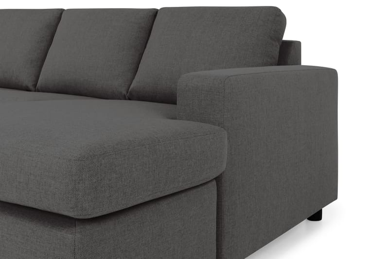 U-sofa Nevada Large Divan Høyre - Mørkgrå - U-sofa