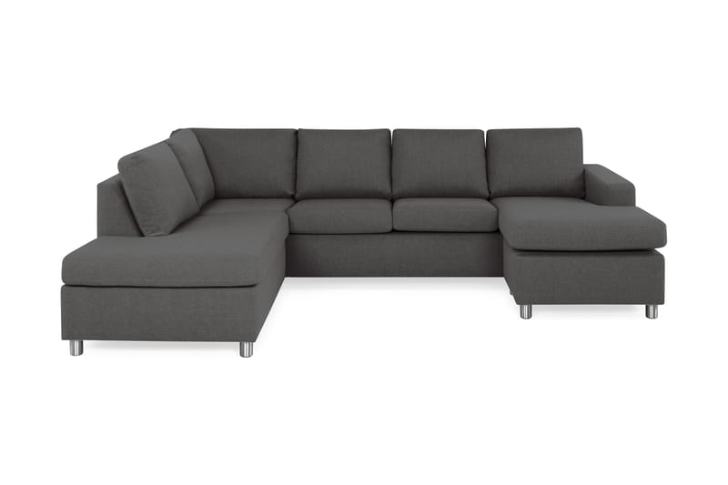 U-sofa Nevada Large Divan Høyre - Mørkgrå - U-sofa