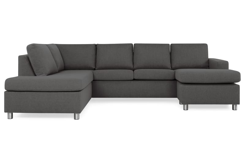 U-sofa Nevada Large Divan Høyre - Mørkgrå - U-sofa