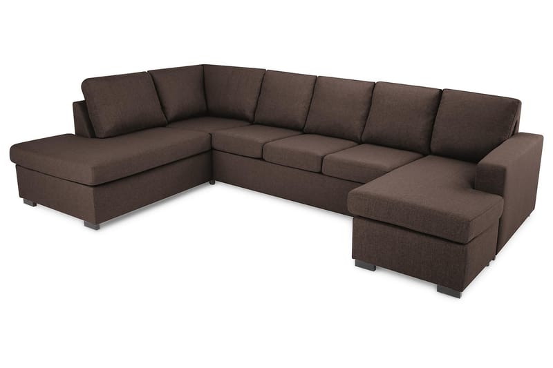 U-sofa Nevada XL Divan Høyre - Brun - U-sofa