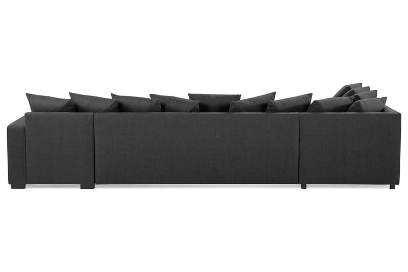 U-sofa Nevada XL Divan Høyre inkl. Konvoluttputer - Svart - U-sofa