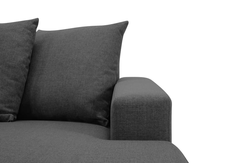 U-sofa Nevada XL Divan Høyre inkl. Konvoluttputer - Svart - U-sofa