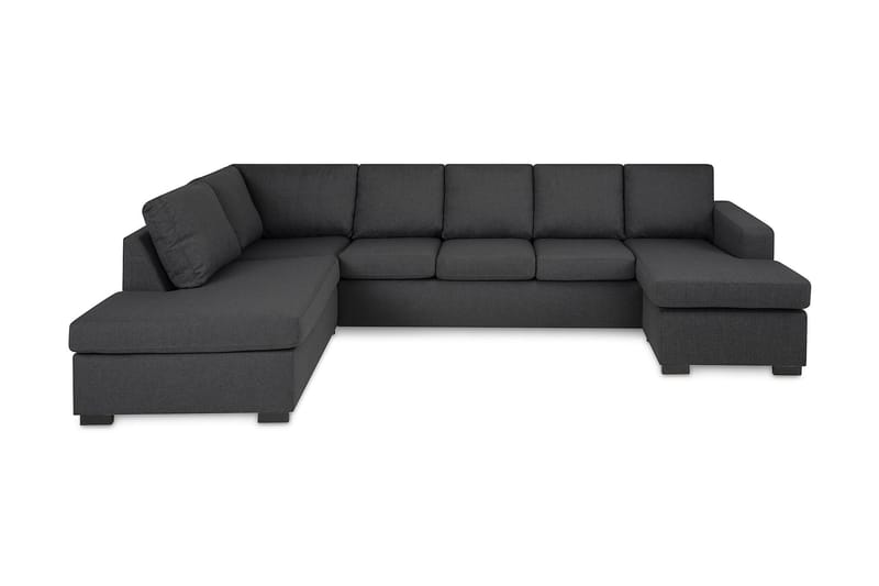 U-sofa Nevada XL Divan Høyre - Mørkgrå - U-sofa