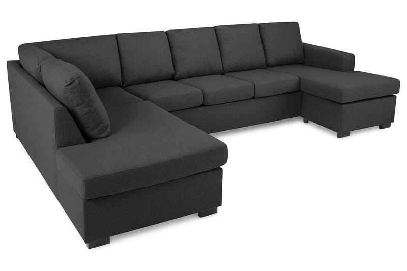 U-sofa Nevada XL Divan Høyre - Mørkgrå - U-sofa