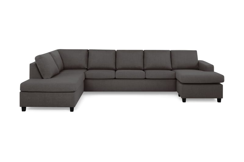 U-sofa Nevada XL Divan Høyre - Mørkgrå - U-sofa