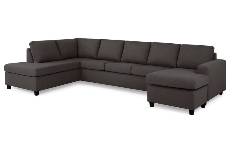 U-sofa Nevada XL Divan Høyre - Mørkgrå - U-sofa