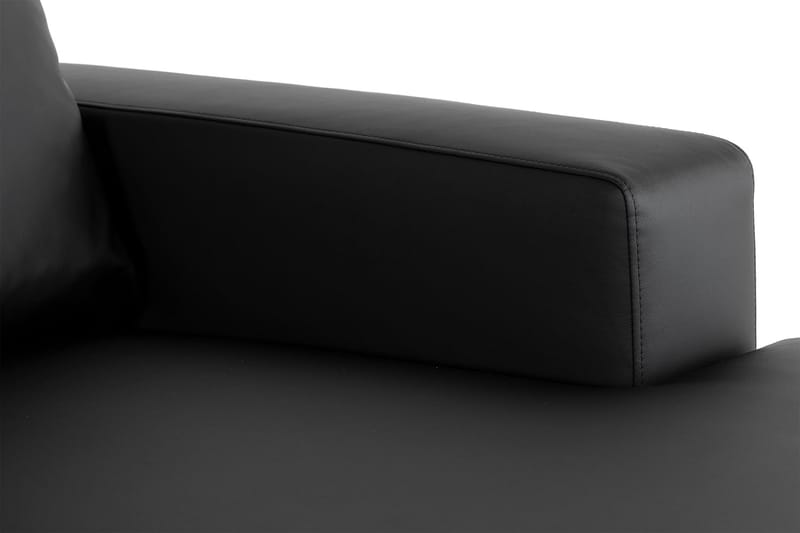 U-sofa Nevada XL Divan Høyre - Svart Kunstlær - U-sofa