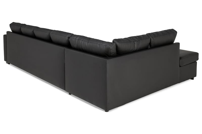 U-sofa Nevada XL Divan Høyre - Svart Kunstlær - U-sofa