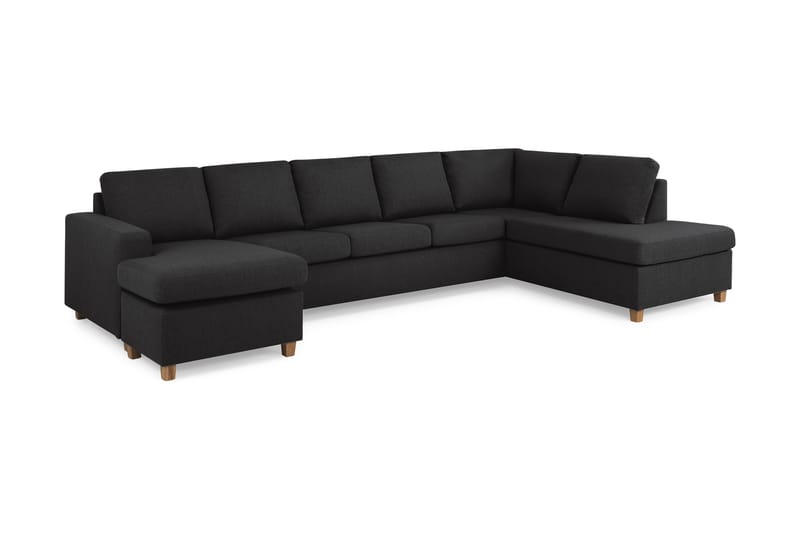 U-sofa Nevada XL Divan Venstre - Antrasitt - U-sofa