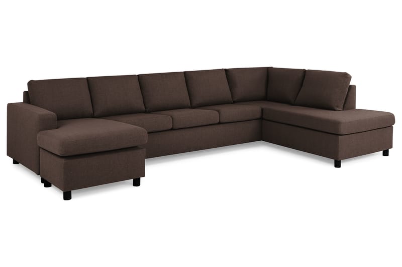 U-sofa Nevada XL Divan Venstre - Brun - U-sofa