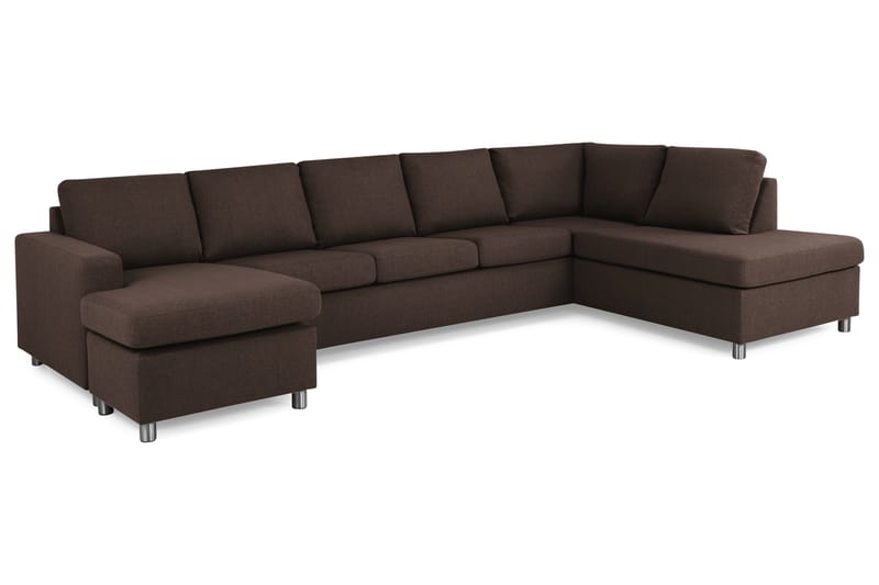 U-sofa Nevada XL Divan Venstre - Brun - U-sofa